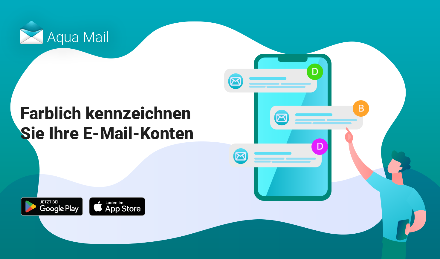 Warum Sie Ihre Mehrfachkonten in Aqua Mail farblich kennzeichnen sollten
